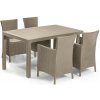Meliowa 4-miestna súprava záhradného nábytku, farba cappuccino, pieskový vankúš