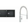 Súprava granitový drez Grohe K400 31641AP0, kuchynská batéria Grohe Get 30361000
