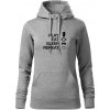 Eat sleep play - šach - Mikina dámská Cape s kapucí - XL ( Tmavosivý melír )
