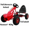 JOKO Šľapacia motokára na pedály Champion Gokart, s voľnobehom, nafukovacie kolesá, nosnosť 40kg, červená