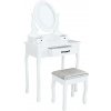 Dekoratívny stolík so stoličkou LINET NEW, biely