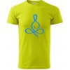 Yoga - lotus modrý (Moňas) - Klasické pánske tričko vyššej gramáže - L ( Limetková )