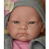 Realistické miminko - holčička - Jenny v šedém kabátku od firmy Lamagik (Realistická miminka ze Španělska)