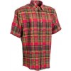 M-Tramp klasická károvaná košeľa s krátkym rukávom - ČERVENÉ KÁRO