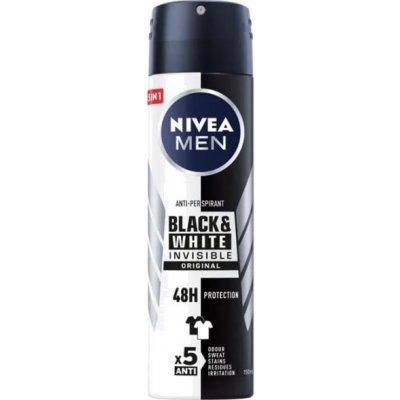 Nivea NIIVEA Men Invisible for Black & White, antiperspirant sprej 150 ml, Black & White