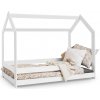 Wilsondo Detská domčeková posteľ so zábranou 160x80 Valena - biela