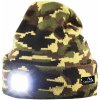 Cattara Čiapka ARMY s LED svietidlom USB nabíjanie