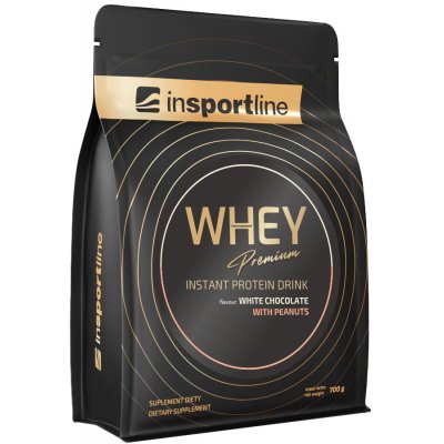 Protein inSPORTline WHEY Premium 700g biela čokoláda s arašidmi