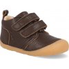 Barefoot detské členkové topánky Bisgaard Carter Dark brown hnedé