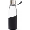 Štíhla sklenená fľaša na vodu VINGA, čierna