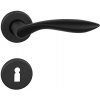 Dverové kovanie MP Claudia - R (BS - Čierna matná), kľučka ľavá / guľa, Otvor na cylindrickú vložku PZ, MP BS (čierna mat)