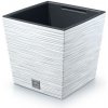 kvetináč 30cm FURU SQUARE LOW DFS300-S449 biely plastový PROSPERPLAST