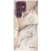 Picasee silikónový prehľadný obal pre Samsung Galaxy S22 Ultra 5G - Cream marble