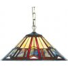 Vitráž luster do obývačky PYRAMIDE Ø40