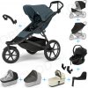 Set 10v1 Thule Urban Glide 3 Dark Slate s magnetickou sponou + madlo + vanička Soft Beige + pláštenky a moskytiéry Thule + Autosedačka Thule Maple Black s ISOFIX základňou Thule Alfi a adaptéry