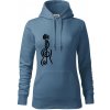 Husľový kľúč gitara - Mikina dámská Cape s kapucí - M ( Denim )