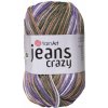 YarnArt Jeans Crazy 7207 Fialová, zelená, hnedá