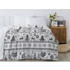 XPOSE® Mikroplyšová deka VIANOCE 4 s baránkom 140x200 cm, Mikroplyš s baránkom