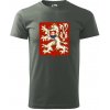 Znak ČSR - Tretia Československá republika (1945–1948) - Klasické pánske tričko vyššej gramáže - 2XL ( Tm. bridlica (šedozelená) )