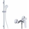 kielle Nefia - Sprchový set s batériou, tyčou, hadicou a sprchovou hlavicou, chróm - 20627SN110