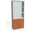 Hobis - Policová skriňa Strong, 80x192x40 cm, čerešňa/sivá