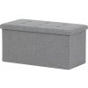 Autronic, Taburet, 76cm, úložný priestor, látka, sivá, TAB-462 GREY2