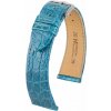 Kožený remienok Hirsch Genuine Croco 18900883-2, modrý, krokodília koža, Quick Release 17 mm