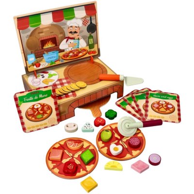 Woody Pizzeria Carlo didaktická hra s vkladacími tvarmi