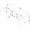 Cama RTV 3D skříň PALAZZO BIS 151x40x60 bílá matná