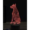 Beling 3D lampa, Sitting doberman dog, 16 farebná, PS36