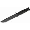 KA-BAR KB-1257 SHORT BLACK taktický nôž 13,3 cm, celočierny, Kraton, kožené puzdro