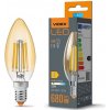 LED žiarovka E14 C35 sviečka 6W = 52W 680lm 2200K teplá biela 360° FILAMENT Amber Videx
