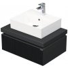 Skrinka do kúpeľne s umývadlom Intedoor DESK 3D čierna matná 70,5 x 44,4 x 50,2 cm DE 54 3D 70 STORM 1Z A9276