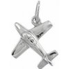 Strieborný prívesok lietadlo