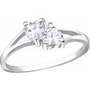 all4Silver Strieborný prsťeň Dvojité srdce M23482 A4S