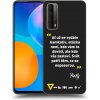 Picasee silikónový čierny obal pre Huawei P Smart 2021 - Kazma - SVĚT PATŘÍ TĚM, CO SE NEPOSEROU