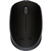 Logitech M171/Cestovní/Optická/1 000 DPI/Bezdrátová USB/Černá-šedá 910-004424