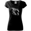 Vyzerajúci lev - Dámske tričko Pure - XS ( Čierna )