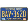 Americká ŠPZ Pennsylvania Keystone BAV-3620