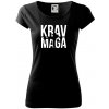 Nápis Krav Maga - Dámske tričko Pure - XL ( Čierna )