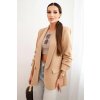 Kesi Elegantné sako s chlopňami ťavej Béžová tmavo