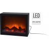 Vianočná dekorácia AURORA MINI 29×10×23 cm – čierna, LED svetlo, kov/sklo