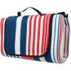 CALTER Pikniková deka Quod 150x130 cm alu fólia pruhy modro-červené