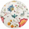 Sivá zamatová kúpeľňová predložka ø 140 cm Vintage Flower – Foutastic