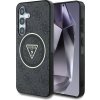 Guess IML Metal Glitter 4G Circle Triangle MagSafe (GUHMS25MHG4PRTGK) kryt pre Samsung Galaxy S25 Plus – Čierny