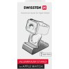 Swissten hliníkový stojan pre Apple watch strieborný 25005100