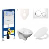 Cenovo zvýhodnený závesný WC set Geberit do ľahkých stien / predstenová montáž + WC Ceramia S-Line Pro 111.355.00.5NR4
