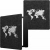 Puzdro KW Mobile Felt Travel Outline - KW6075201 - pre Amazon Kindle Oasis 2/3 - čierne (KW Mobile obal na Amazon Kindle Oasis 2/3, vrecko, stojan, AutoSleep, motív Felt Travel Outline, čierny + záruk
