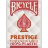 Karty Bicycle PRESTIGE 100% plastové, červené (Kvalitné plastové pokrové hracie karty, 1 balík)