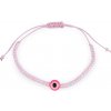 Náramok shamballa Alahovo oko ružová najsv. 1ks
